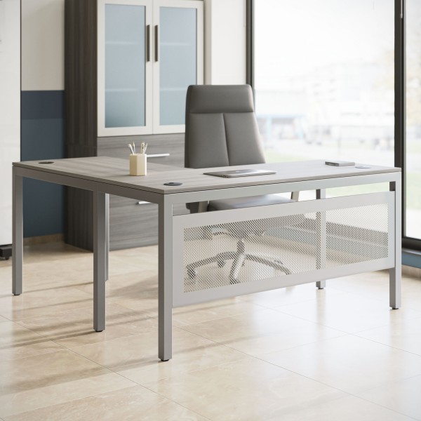  Shop modern L-shaped and U-shaped desks from National Business Furniture to optimize workspace design and productivity.