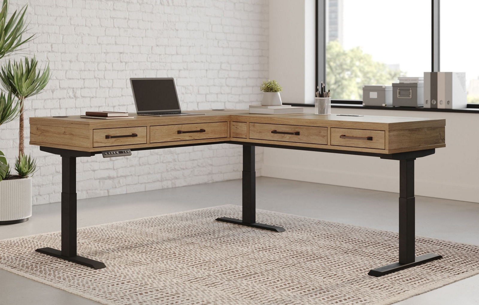 What Makes the Trenton Adjustable-Height L-Desk w/ Right Return Perfect for Ergonomic Comfort?