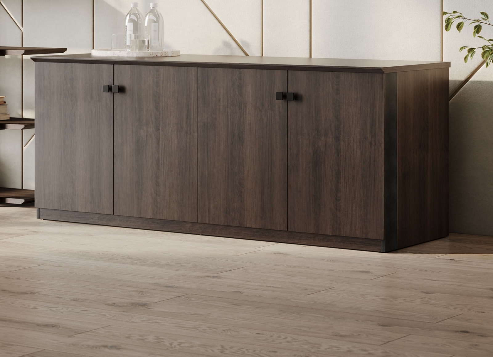 Allure Storage Cabinet With Wood Doors: Where Warm Design Meets Everyday Organization